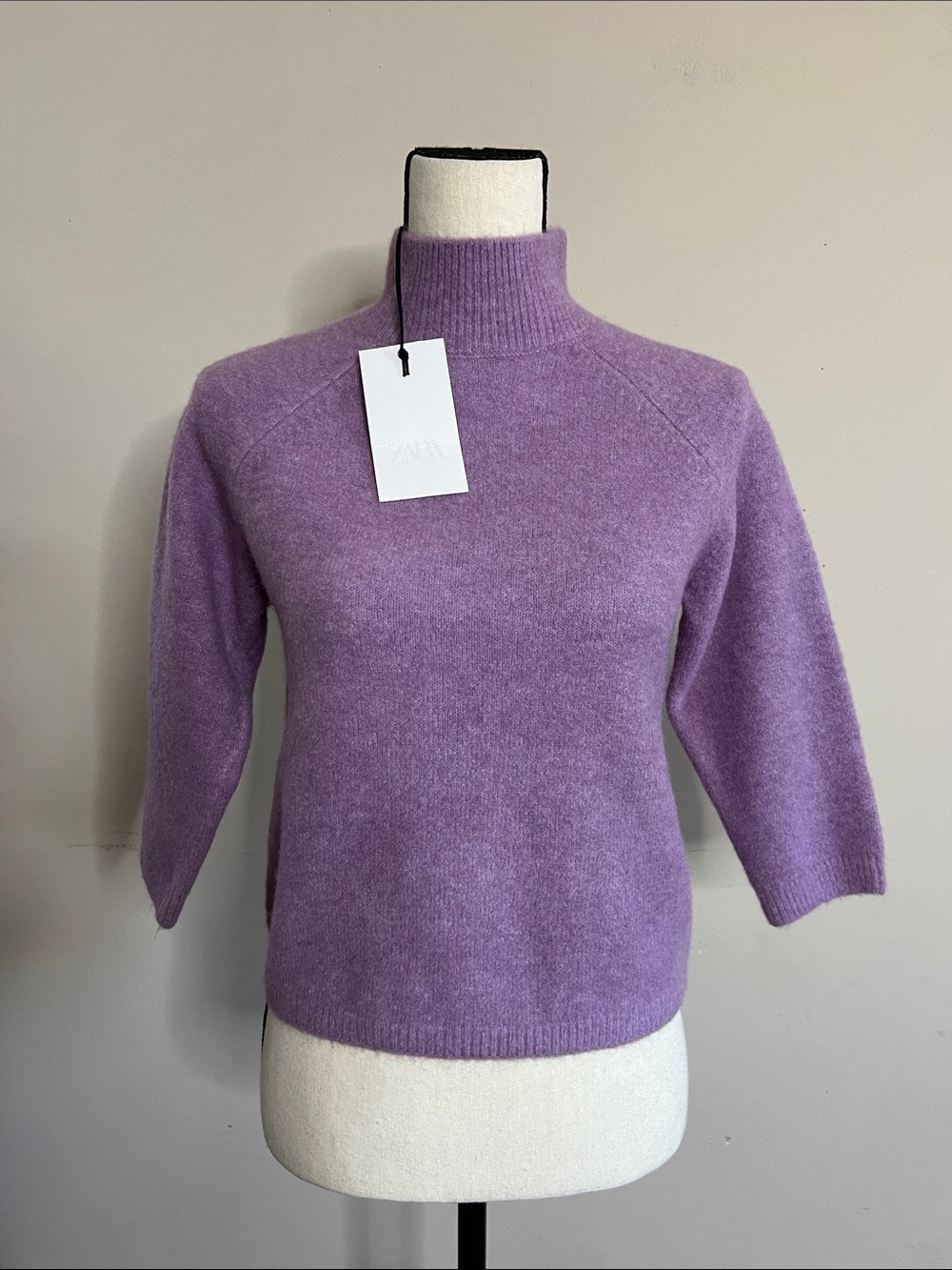 🆕💟♒️Zara Lavender Mock-Neck Sweater
